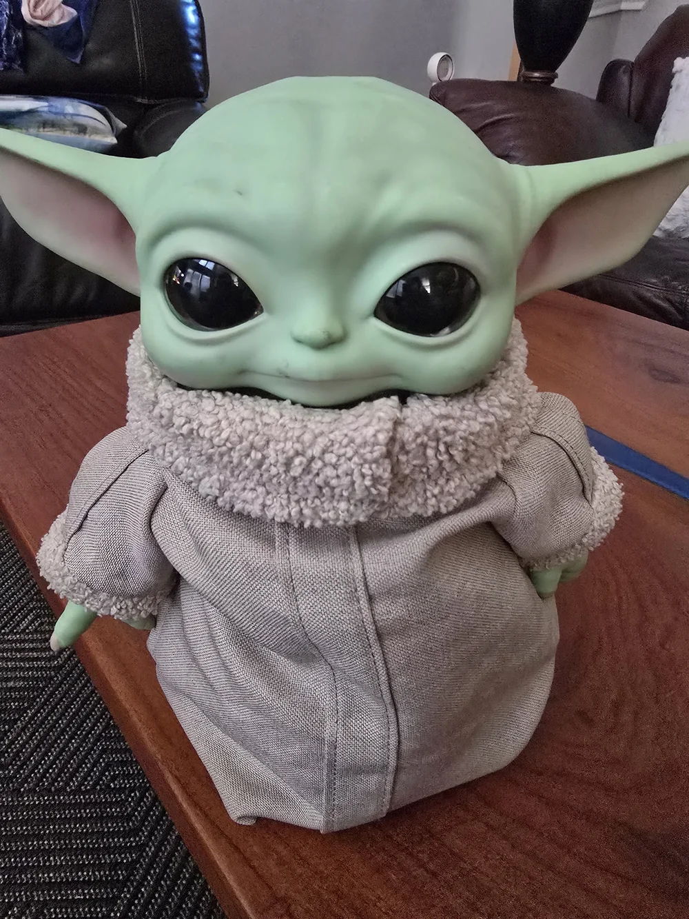 Star Wars Grogu Plush Doll in Green with Tan Sherpa Coat